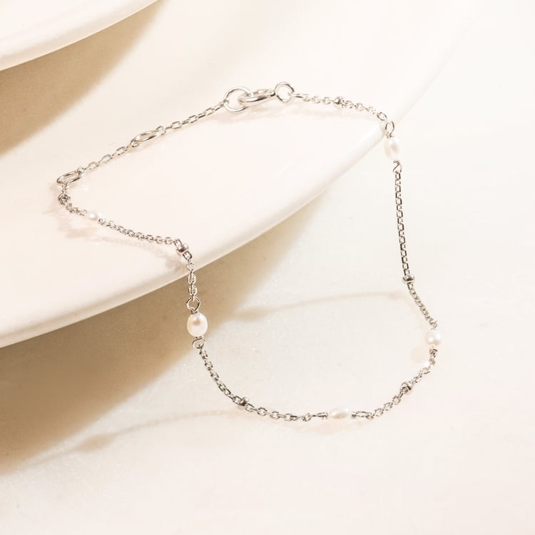 Stříbrný náramek s perlami Malakai 164611