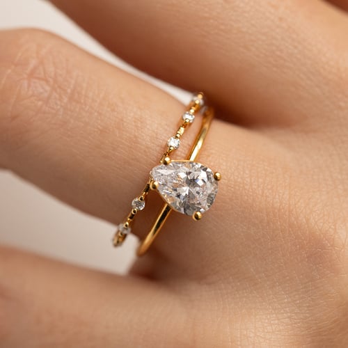 Stříbrný eternity prsten s lab-grown diamanty Khalid