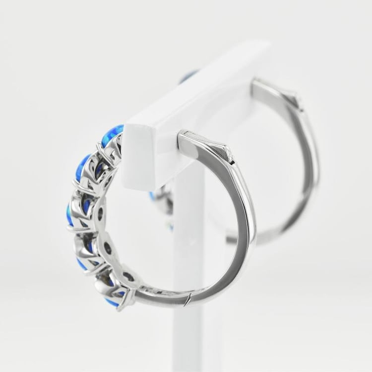 Opálové stříbrné náušnice 35778