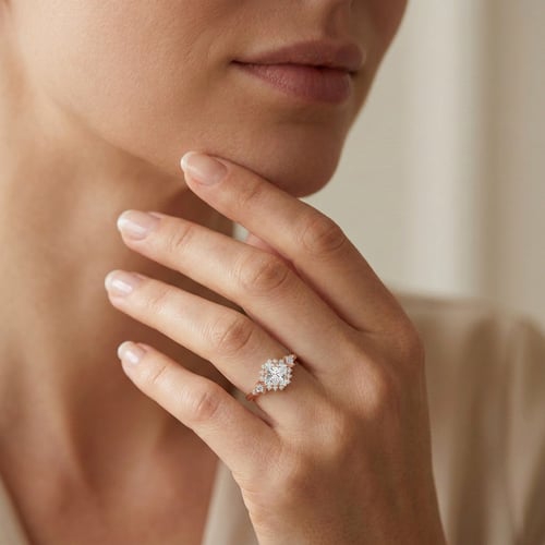 Stříbrný zásnubní prsten s princess moissanitem Medrie