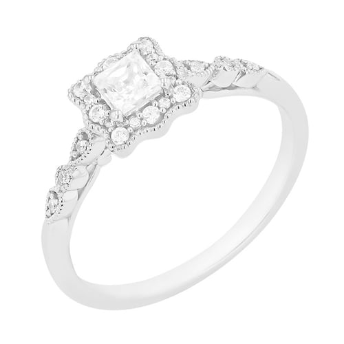 Vintage prsten s lab-grown diamanty Venera