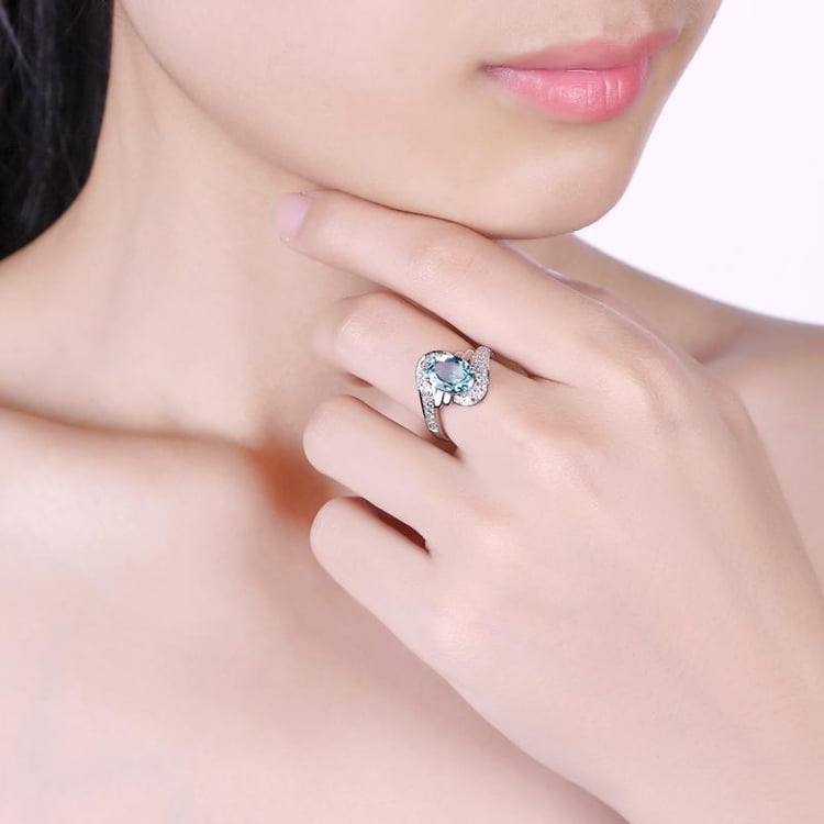 Prsten s akvamarínem 16795