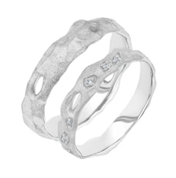 Zlaté snubní prsteny Rock