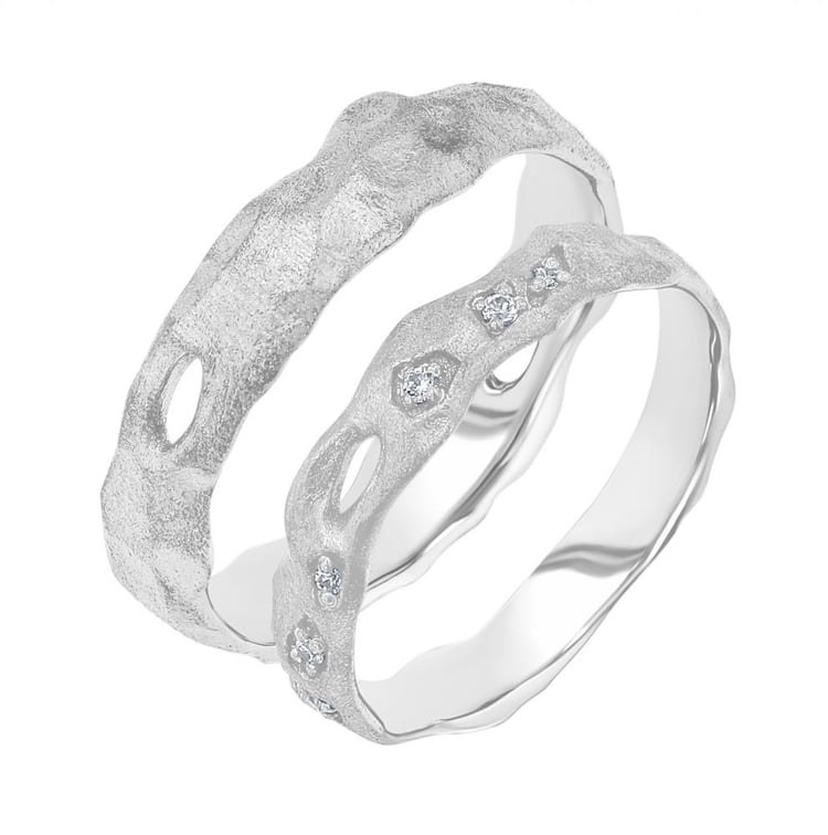 Zlaté snubní prsteny Rock