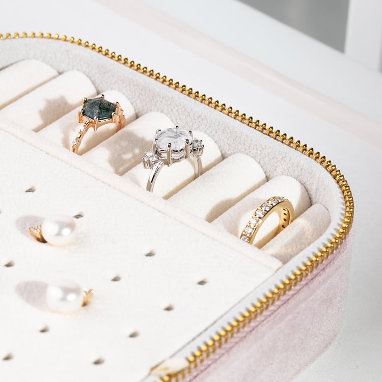 Velká růžová cestovní šperkovnice Shields 146270