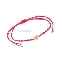 Stříbrný šňůrkový srdcový náramek s gravírem a diamantem Kristie