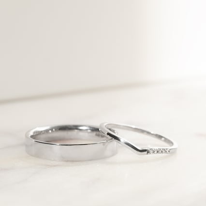 Zlatý eternity prsten s diamanty a pánský plochý Annelisa