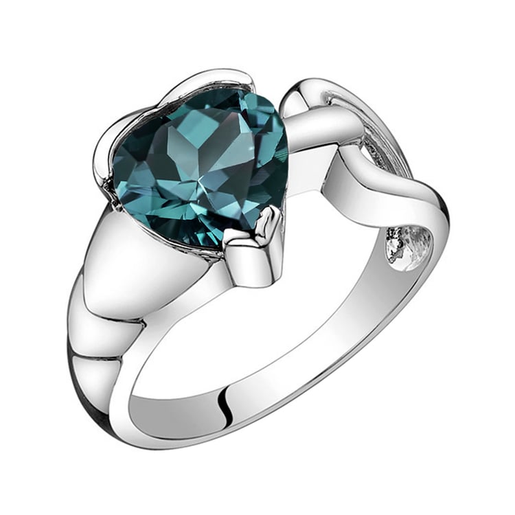 Stříbrný alexandritový prsten