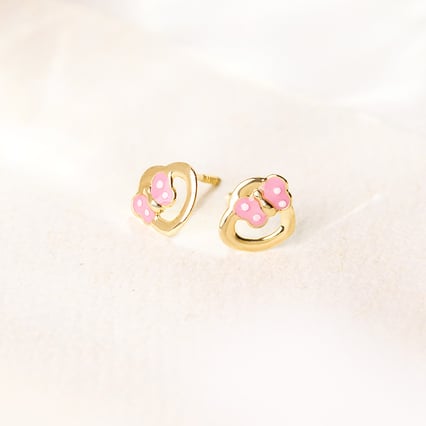 Dětské náušnice ze zlata s motýlkem Lady