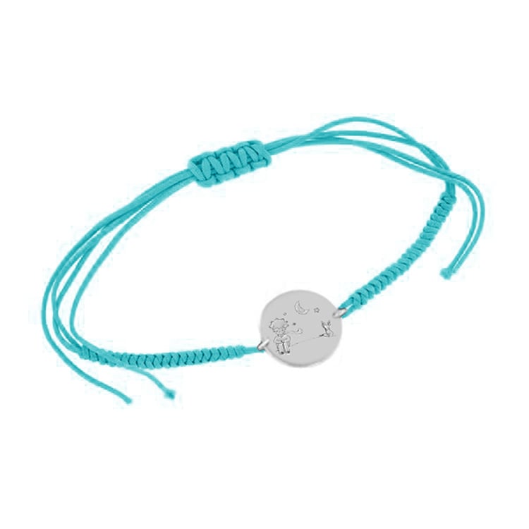 Stříbrný provázkový náramek Malý princ s liškou