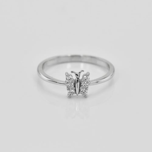 Zásnubní prsten motýlek s diamanty Laua