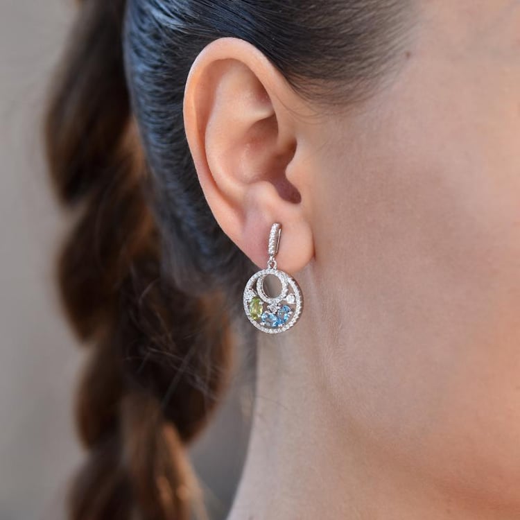 Náušnice s topazy 45363