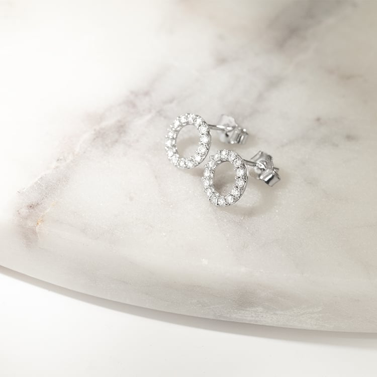 Karma náušnice s lab-grown diamanty Leonas 141310