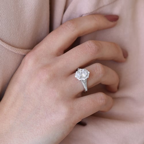 Zásnubní diamantový prsten ve vintage stylu Ofelia