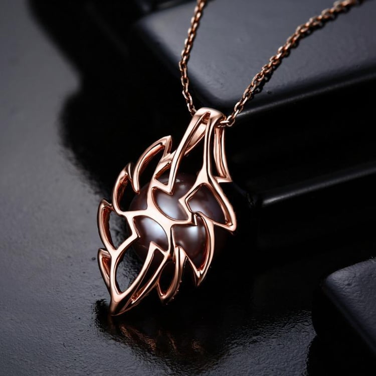 Zlatý náhrdelník s perlou 13130