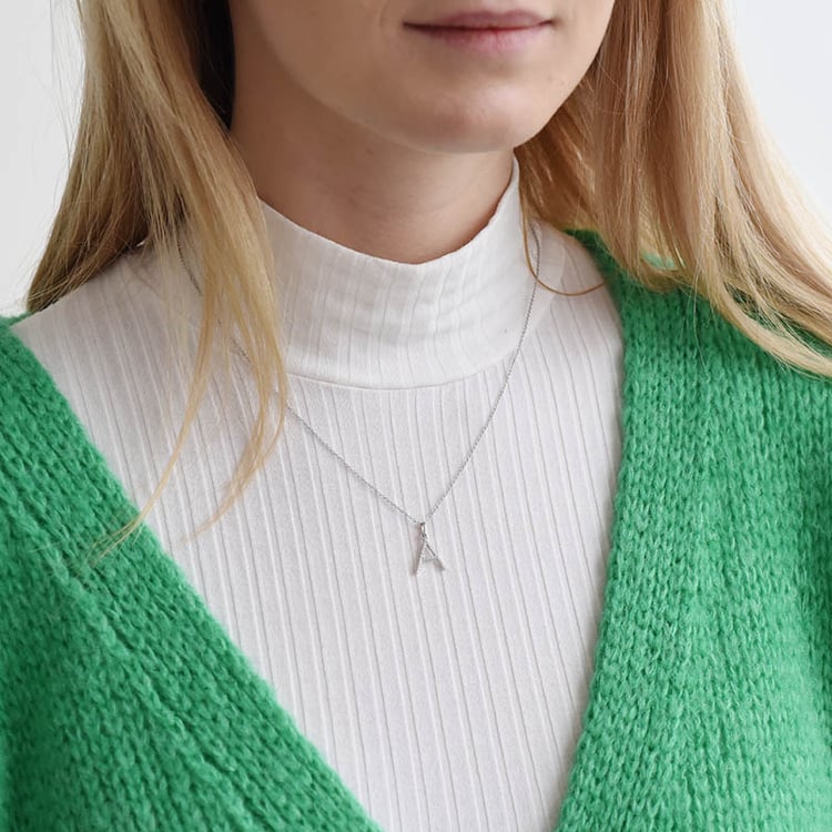 Zlatý diamantový přívěsek ve tvaru písmene 90481