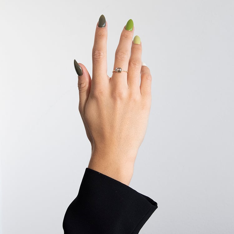 Prsten se salt and pepper diamantem a lab-grown diamanty Kenya 109892