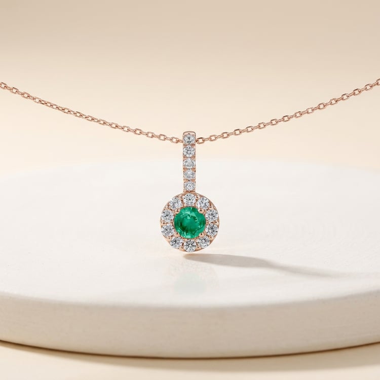 Elegantní přívěsek se smaragdem a lab-grown diamanty Harvey 171059