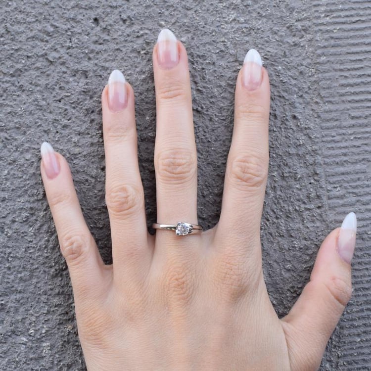 Moissanitový zlatý prsten 22077