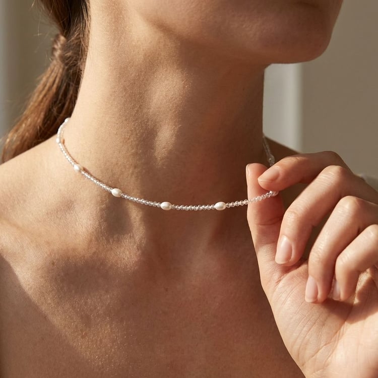 Stříbrný perlový náhrdelník Ilmar 166300