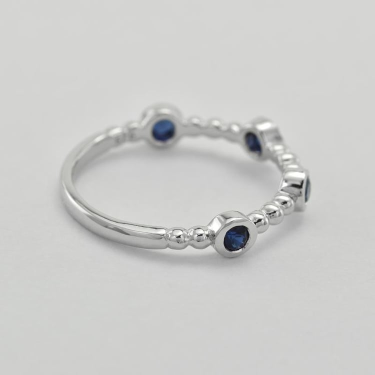 Stříbrný safírový prsten 45199