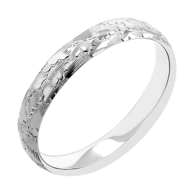 Snubní prsteny s ruční rytinou mraků Clouds 116770