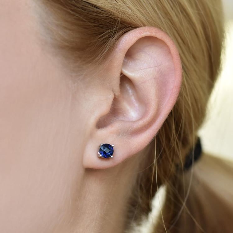 Jemné stříbrné safírové náušnice Kandavel 13981