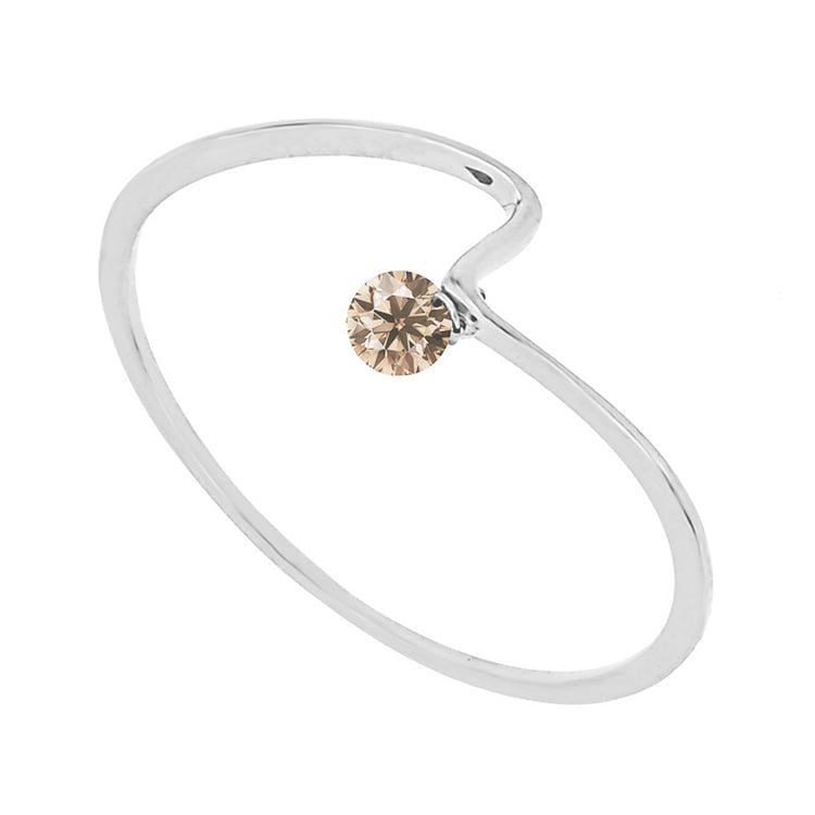 Netradiční prsten s diamantem Aryan