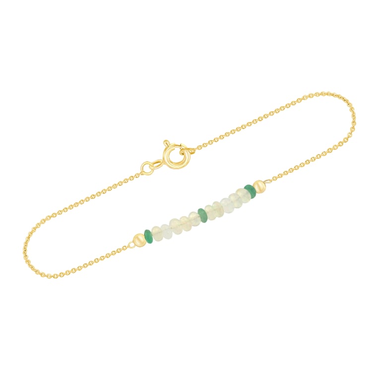 Opálový náremk se smaragdy