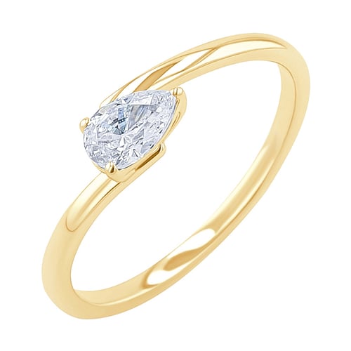 Atypický zásnubní prsten s pear diamantem Hazel