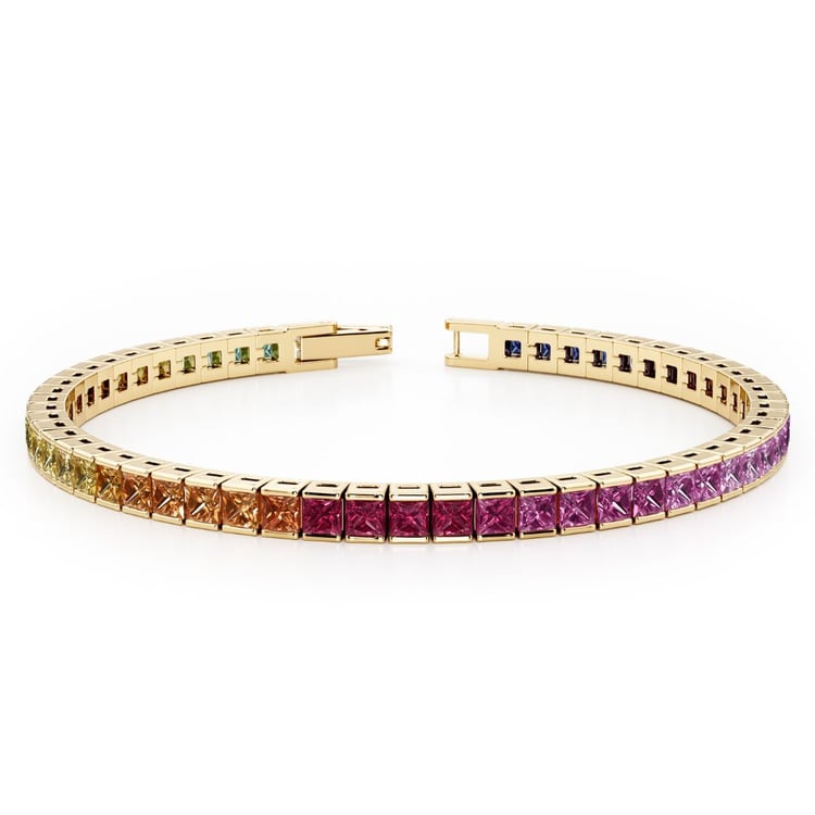 Elegantní stříbrný náramek se safíry Kyril