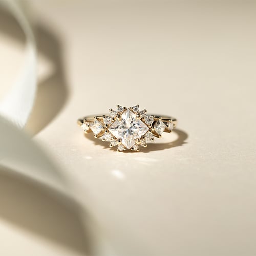 Zásnubní prsten s princess certifikovaným lab-grown diamantem Medrie