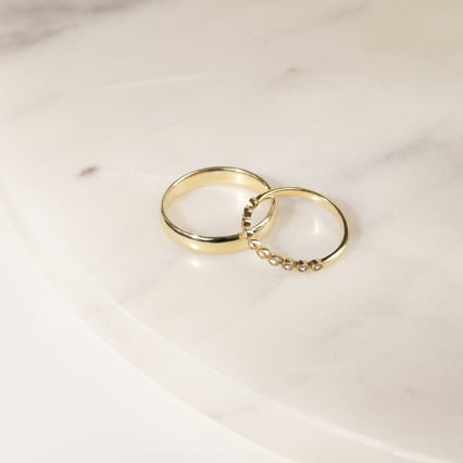 Vintage prsten s lab-grown diamanty a komfortní prsten Danel