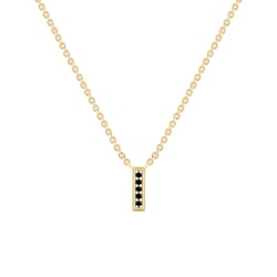 Zlatý náhrdelník s černými diamanty Narcisa