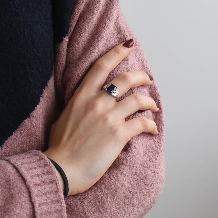 Stříbrný prsten 74125