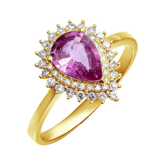 Zlatý safírový prsten 78873