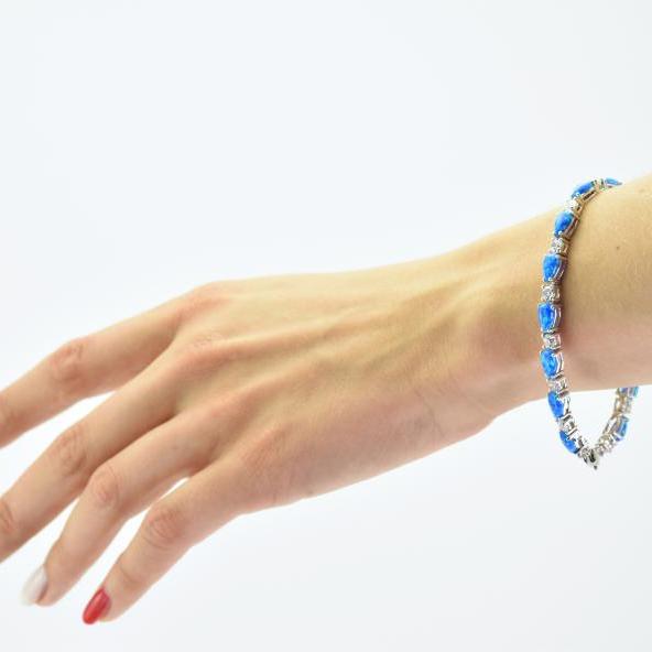 Náramek s modrými opály 14595