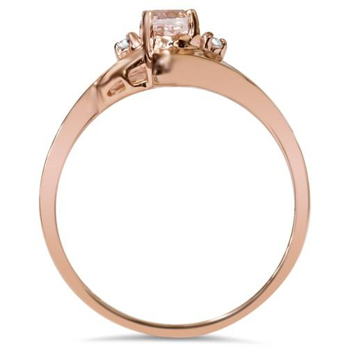 Zlatý prsten s oválným morganitem 5410