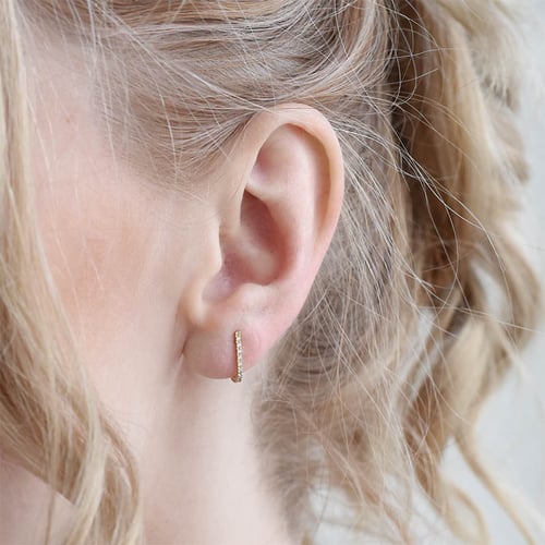 Minimalistické náušnice s lab-grown diamanty Passang
