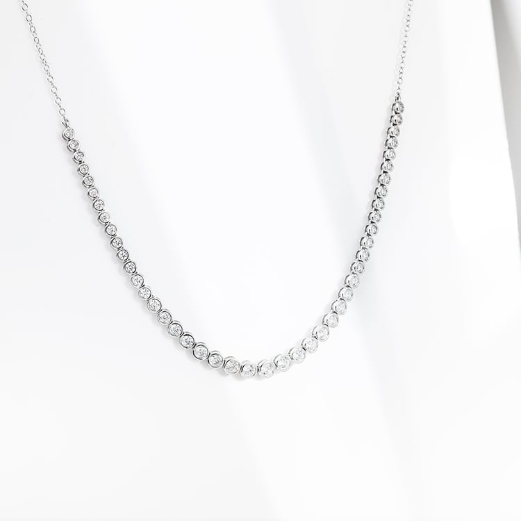 Luxusní stříbrný náhrdelník s lab-grown diamanty Sofi 161805