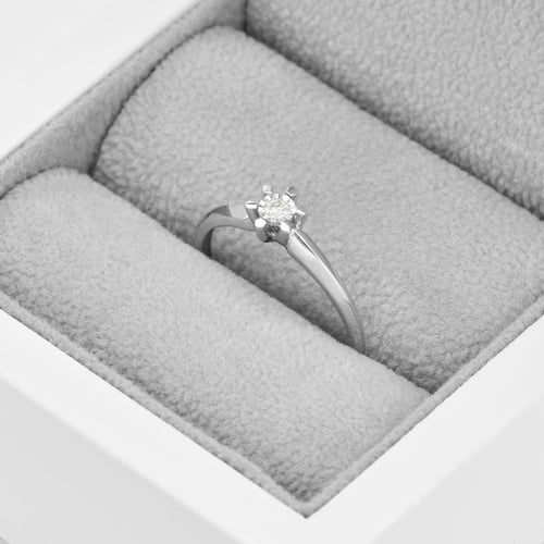 Solitaire prsten s lab-grown diamantem Leandra
