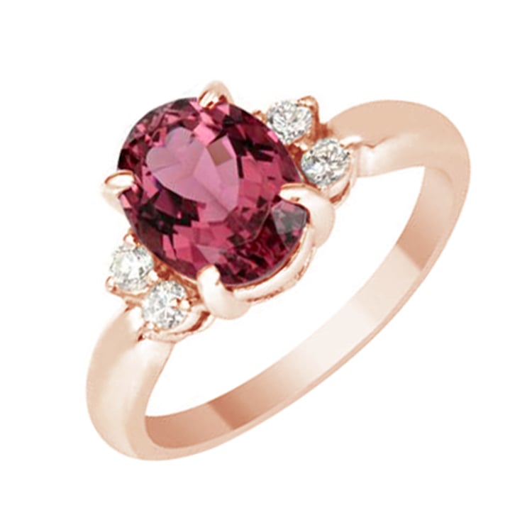 Platinový prsten s turmalínem a diamanty Celandia