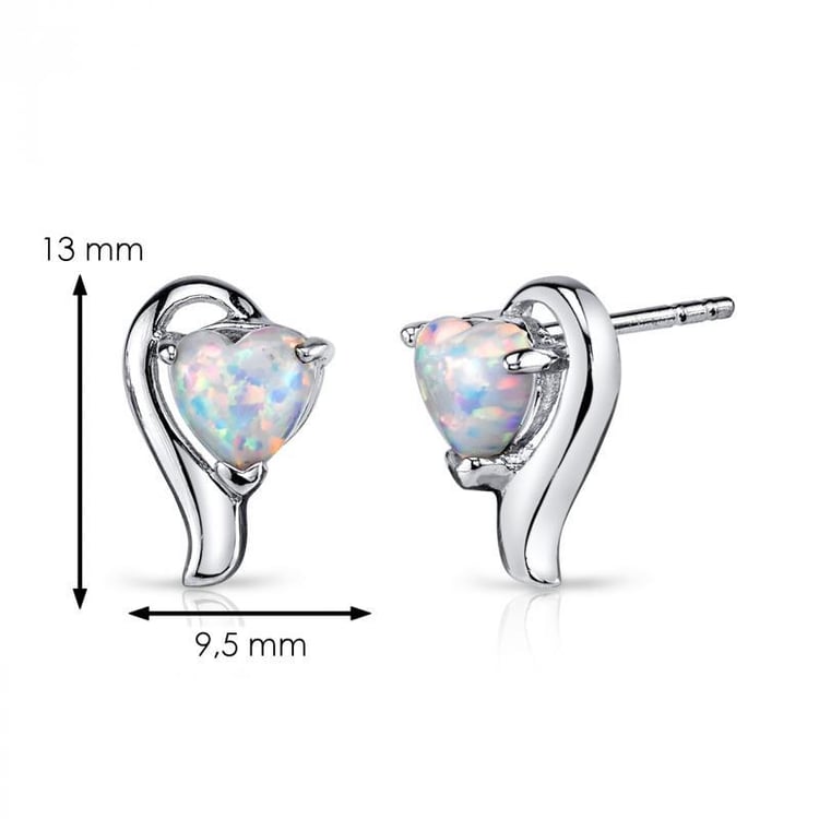Srdíčkové opálové náušnice 5939