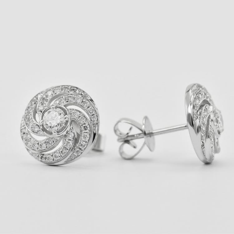 Zlaté náušnice s diamanty 22888