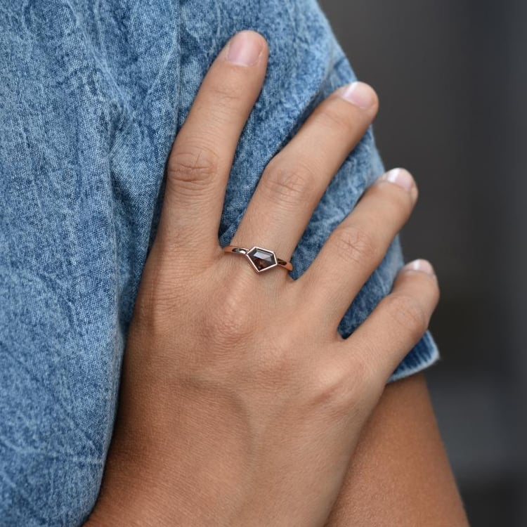 Diamantový zlatý prsten 44078