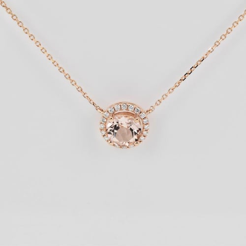 Náhrdelník s 1.5ct morganitem a diamanty Gijs