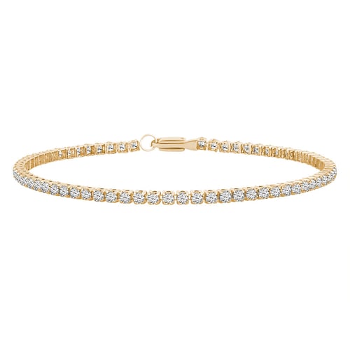 Zlatý tenisový náramek s lab-grown diamanty Shimayra