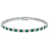 Tenisový náramek s lab-grown smaragdy a diamanty Vekic