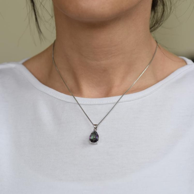 Duhový quartz v náhrdelníku 14927