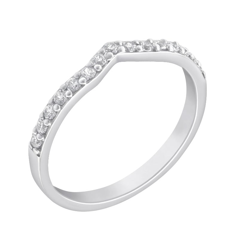 Vykrojený platinový eternity prsten se zářivými diamanty Marveille